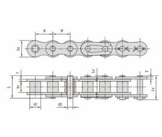 耐腐蚀短节距滚子链 