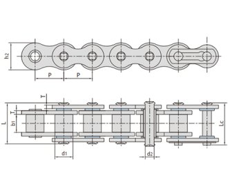 O形密封圈滚子链 