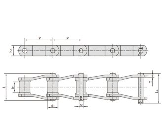 工程用焊接结构弯板链