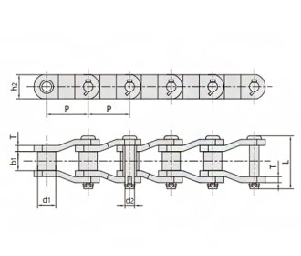 重载传动用弯板链